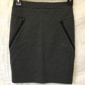 Eleven Paris Gray Knit Pencil Skirt